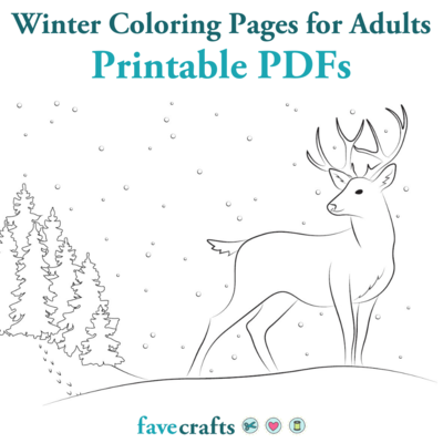 10 Winter Coloring Pages for Adults: Printable PDFs