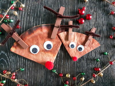 Coffee Filter Reindeer Craft