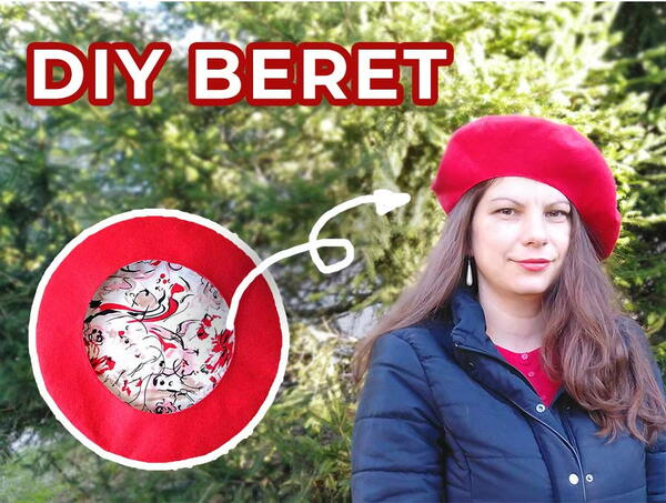 Beret Hat With Lining In 20 Minutes Beret Hat With Lining In 20 Minutes