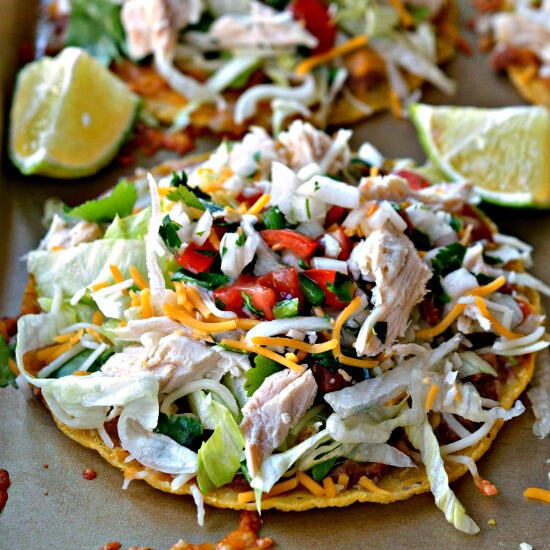 Chicken Tostadas Chicken Tostadas