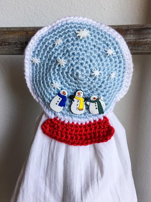 Snow Globe Towel Topper Snow Globe Towel Topper