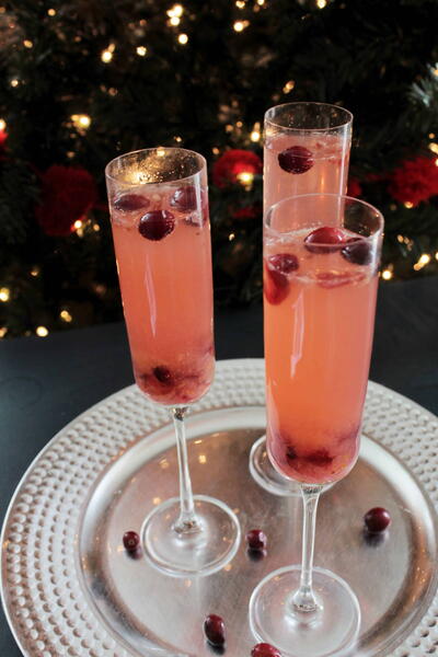 Sparkling Cranberry Champagne And Tequila Cocktail Sparkling Cranberry Champagne And Tequila Cocktail