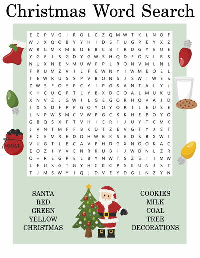 Free Printable Christmas Word Search