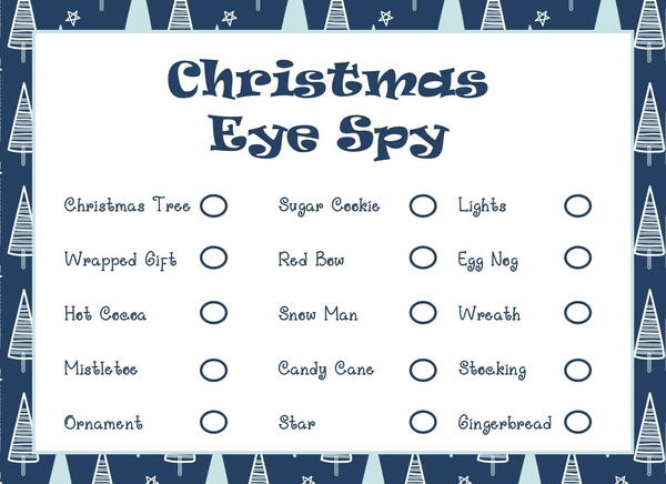Free Printable Christmas Eye Spy Game Free Printable Christmas Eye Spy Game