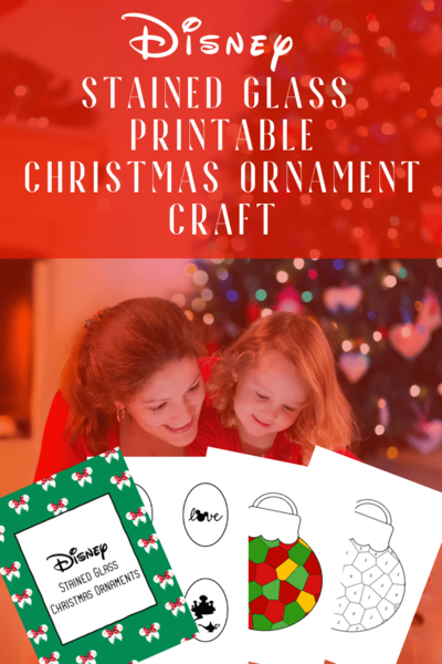 Stained Glass Disney Ornament Printable Stained Glass Disney Ornament Printable