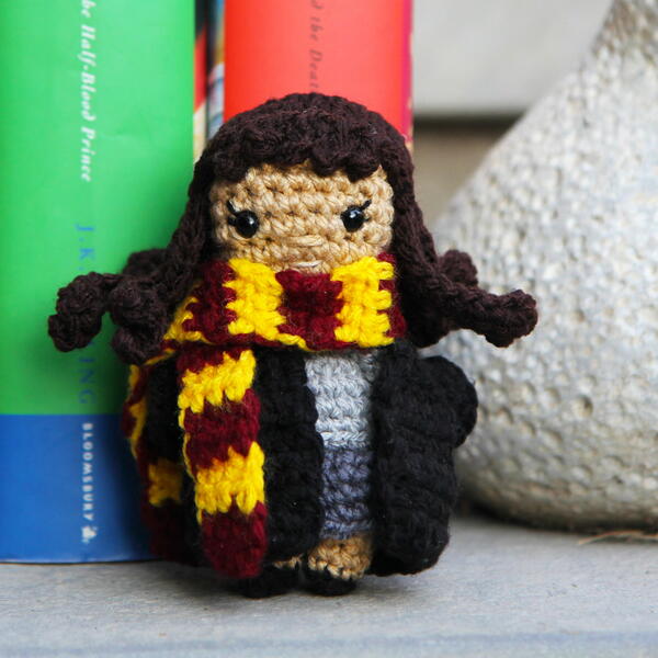 Hermione Granger Mini Crochet Doll Kozu Palm Pals Hermione Granger Mini Crochet Doll | Kozu Palm Pals