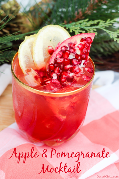 Apple Pomegranate Mocktail Apple & Pomegranate Mocktail