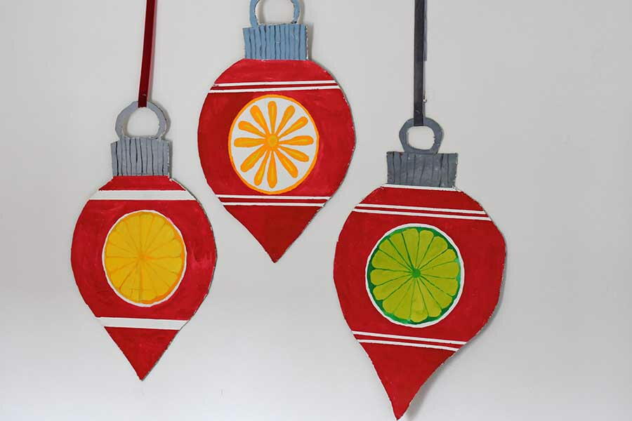 Giant Cardboard Ornaments