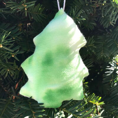 Tie Dyed Tree Shape Christmas Tree Ornament