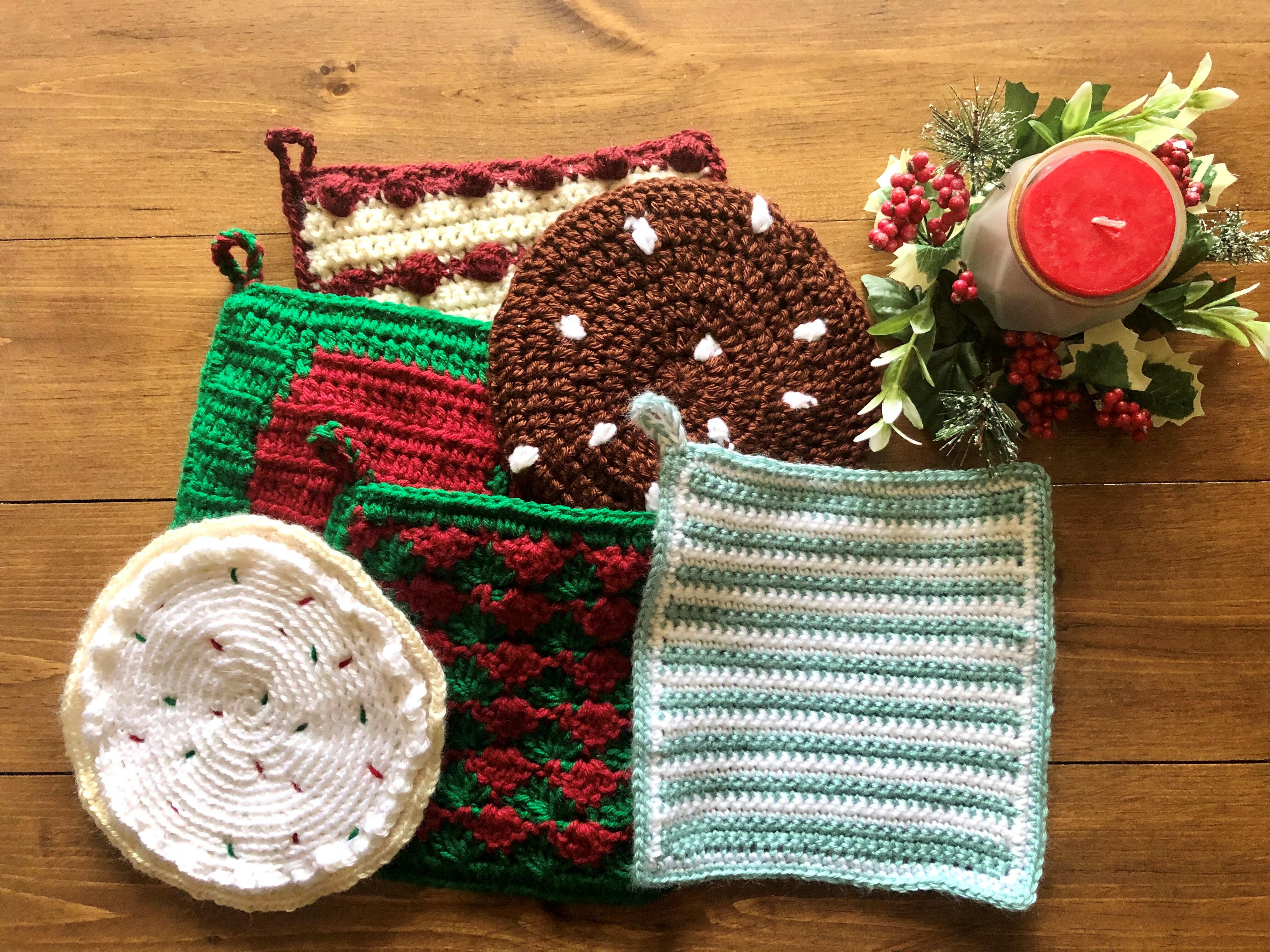 Crochet Christmas Hot Pad Series