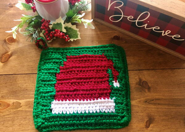 Santa Hat Hot Pad Santa Hat Hot Pad