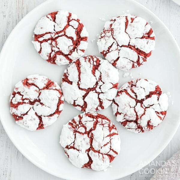 Red Velvet Crinkle Cookies Red Velvet Crinkle Cookies