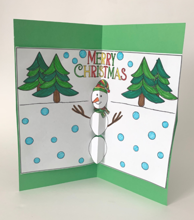 Pop Up Snowman Card Printable