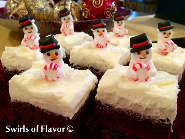 Peppermint Snowman Brownies Peppermint Snowman Brownies