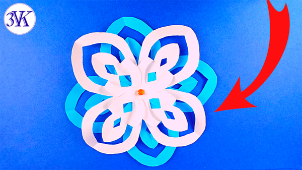 How To Make A Snowflake A Flower From Paper