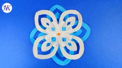 How To Make A Snowflake A Flower From Paper