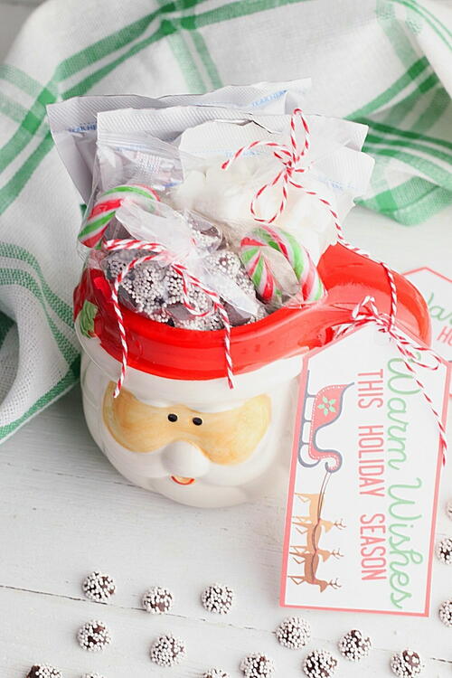 Dollar Store Hot Chocolate Mug Gift Idea Dollar Store Hot Chocolate Mug Gift Idea