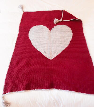You Stole My Heart Baby Blanket Crochet Pattern