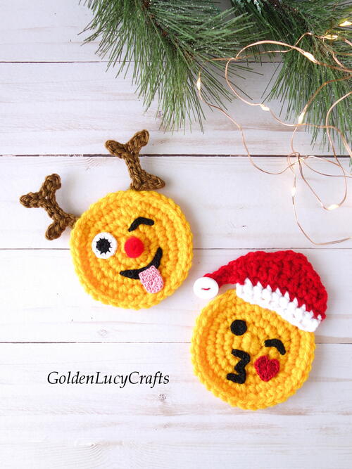 Crochet Christmas Emoji Crochet Christmas Emoji