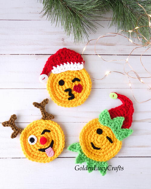 Crochet Christmas Emoji Crochet Christmas Emoji