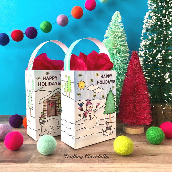 Color-your-own Holiday Gift Bag Color-your-own Holiday Gift Bag