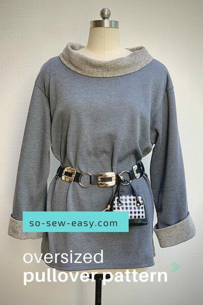 Oversized Pullover Top Free Sewing Pattern Oversized Pullover Top Free Sewing Pattern