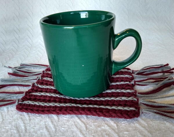 Stripes Overlay Mug Rugs Stripes Overlay Mug Rugs