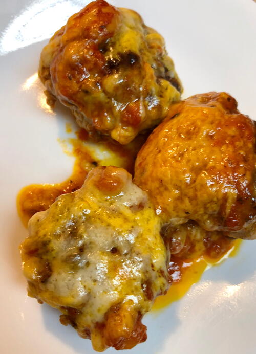 Cheesy Meatball Casserole Cheesy Meatball Casserole