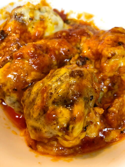 Cheesy Meatball Casserole Cheesy Meatball Casserole
