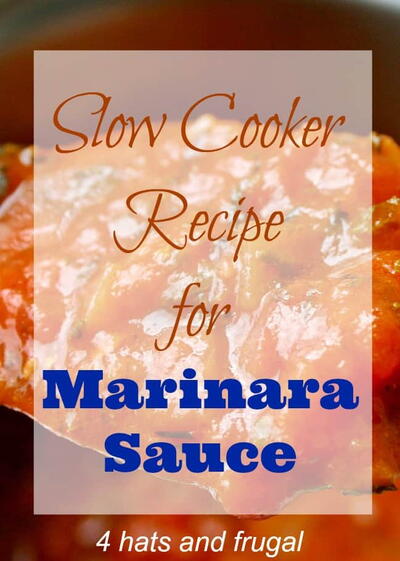 Slow Cooker Marinara Sauce Slow Cooker Marinara Sauce