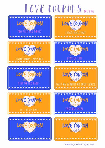 Love Coupons For Kids Love Coupons For Kids
