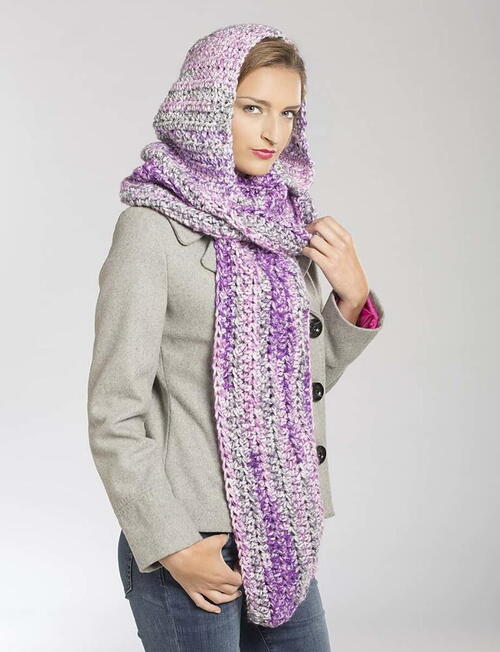 Majestic Hooded Scarf Pattern Majestic Hooded Scarf Pattern