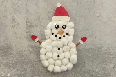 Cotton Ball Snowman Craft