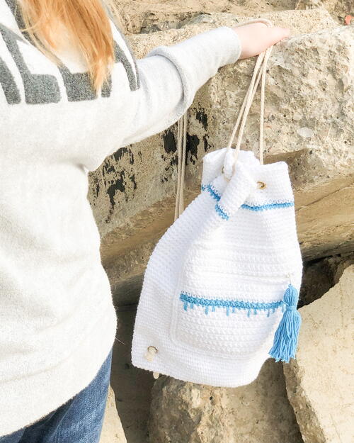 Reef Crochet Drawstring Bag Pattern 10 Reef Crochet Drawstring Bag Pattern 1.0