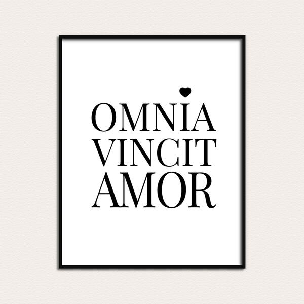 Omnia Vincit Amor Printable Quote Omnia Vincit Amor Printable Quote