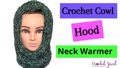 Crochet Cowl Hood Neck Warmer 