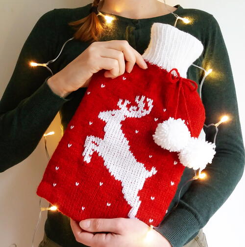 Cerf-moi-fort Hot Water Bottle Cover Cerf-moi-fort! Hot Water Bottle Cover