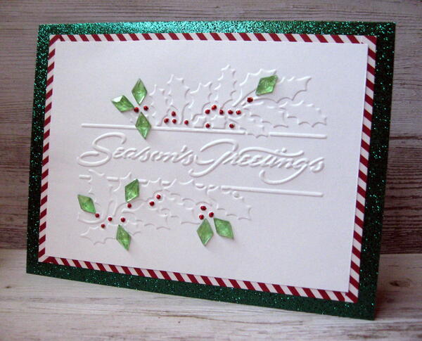 Simple Embossed Christmas Card Simple Embossed Christmas Card