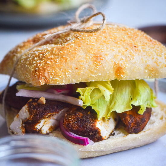 Blackened Chicken Sandwich On Ciabatta Blackened Chicken Sandwich On Ciabatta