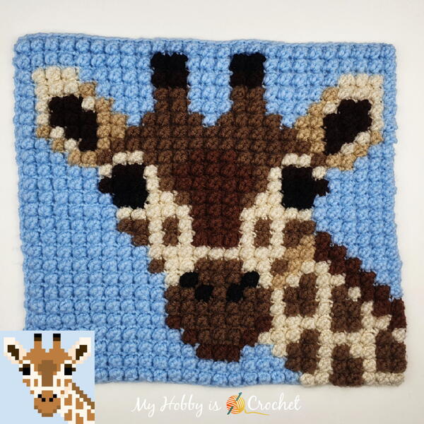 How To Crochet Graphs With The Bobble Sc Giraffe Block with Video Tutorial How To Crochet Graphs With The Bobble Sc | Giraffe Block (with Video Tutorial)