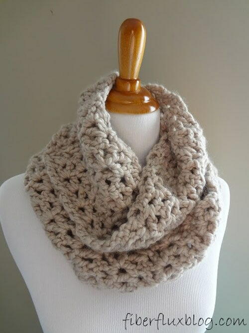 Classic Crochet Infinity Scarf Pattern