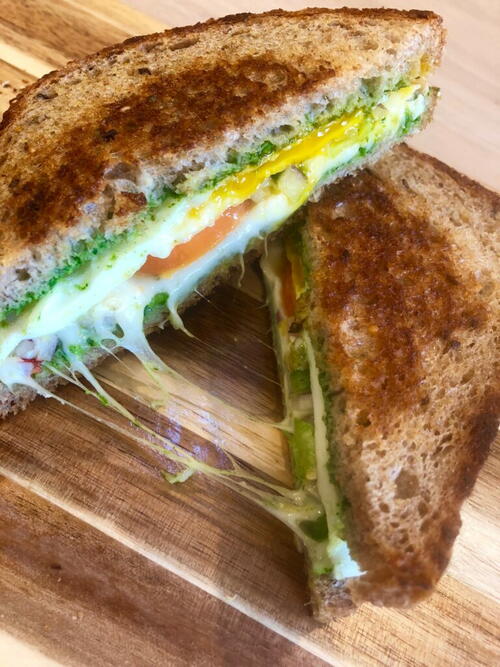 Chutney Grilled-cheese With A Fried-egg Chutney Grilled-cheese With A Fried-egg