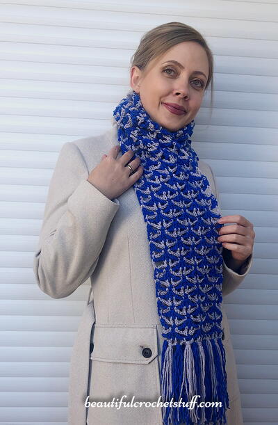 Crochet Azulejo Scarf Free Pattern