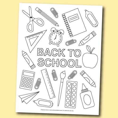 Back To School Coloring Page Back To School Coloring Page