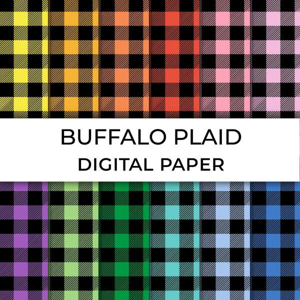 Printable Buffalo Plaid Digital Paper Printable Buffalo Plaid Digital Paper