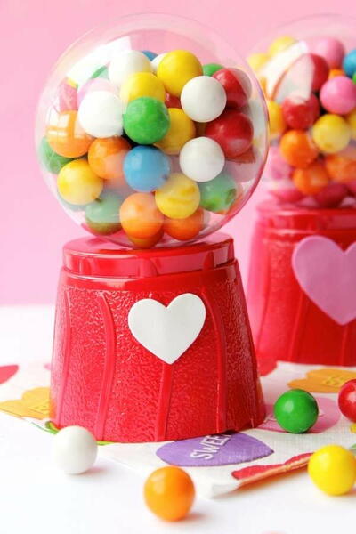 Diy Mini Gumball Machine For Valentines Day Diy Mini Gumball Machine For Valentine's Day