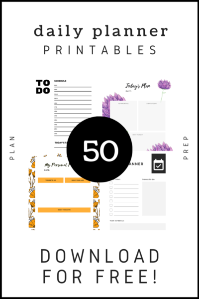 50 Free Daily Planner Printables 50 Free Daily Planner Printables