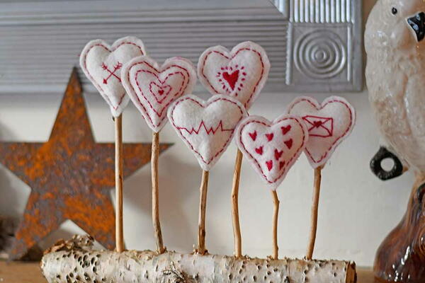 Embroidered Heart Decoration Embroidered Heart Decoration