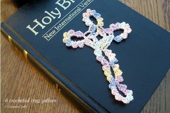 Thread Crochet Cross Bookmark Gift Thread Crochet Cross Bookmark Gift