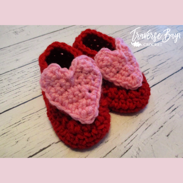 Heart Baby Booties Heart Baby Booties